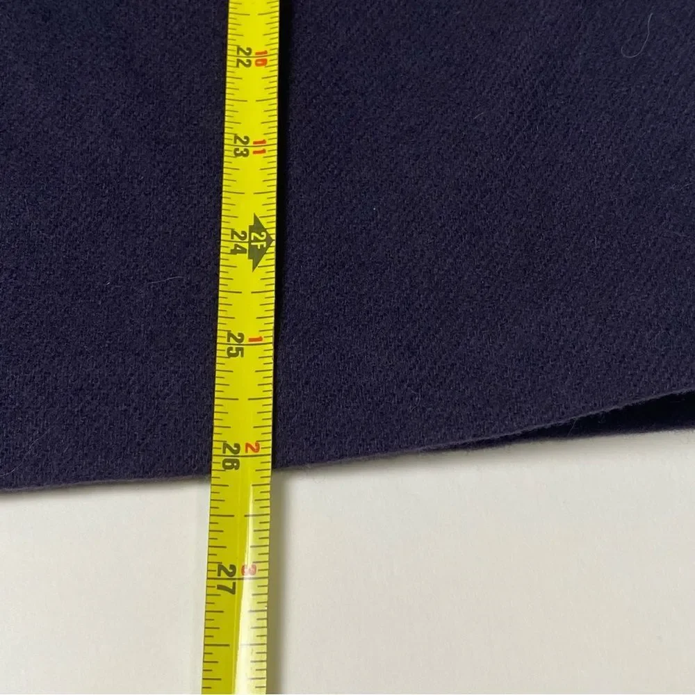 NWT Vinatge Sag Harbor 100% Pure New Wool Navy Blue Pencil Skirt Women's Size 8